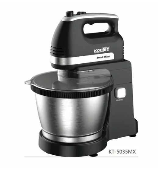 Kodtec Hand Mixer with Bowl 300W 3.5L 5 Speeds + Turbo 2 Attachments KT-5035MX