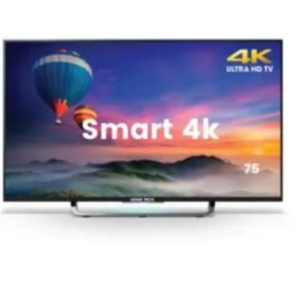 Home Tech Smart 4k Tv 75 Inch”Double Glass”