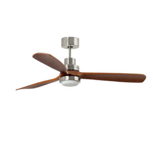 Titanium Ceiling Fan 3pcs solid wood 60"15w LED light