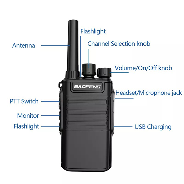 Radio Call, Compact Design High Battery Capacity 5W UHF Two Way Radio Baofeng BF-V8 - Image 3
