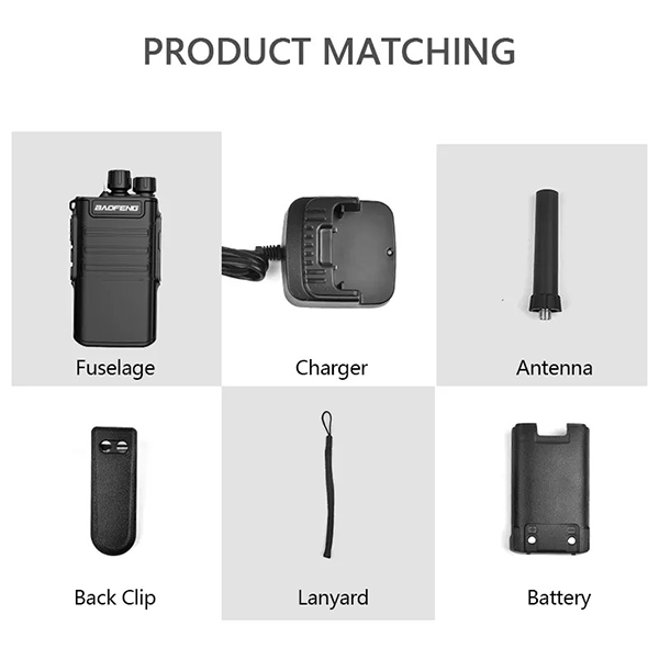 Radio Call, Compact Design High Battery Capacity 5W UHF Two Way Radio Baofeng BF-V8 - Image 4