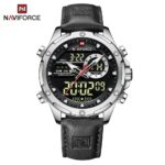 Naviforce Nf9208 Quartz Waterproof Chronograph Luminous Leather Strap Men's Watch