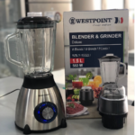 WESTPOINT S/STEEL BLENDER & GRINDER  WITH GLASS JAR WBLY-15522.I