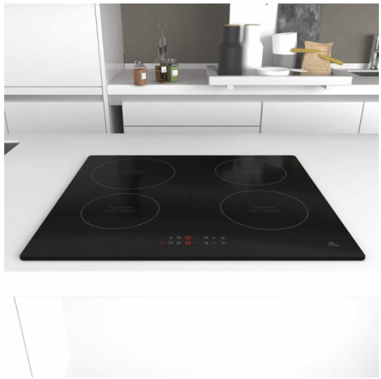 Evvoli Ceramic Hob 4 Burners Soft Touch Control with 9 Stage Power Setting 6600W CH604B - Image 3
