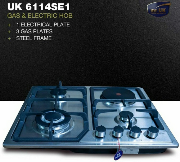 Mr Uk 3 Gas Hob, 1 Electronic Gas Stove HOB SE1