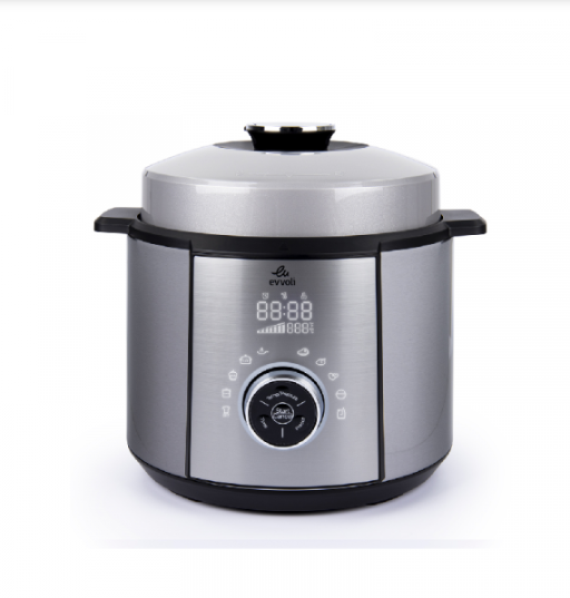 Evvoli Pressure Cooker 5.5L with 10 Cook Settings & 15 Smart Safety Protection Modules 1100W PC6010S