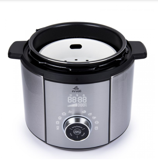 Evvoli Pressure Cooker 5.5L with 10 Cook Settings & 15 Smart Safety Protection Modules 1100W PC6010S - Image 2
