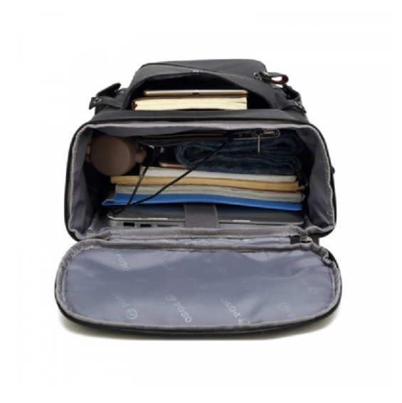 Coolbell Backpack 15.6" Hard Shell Front Black/Gray PS-680 - Image 4