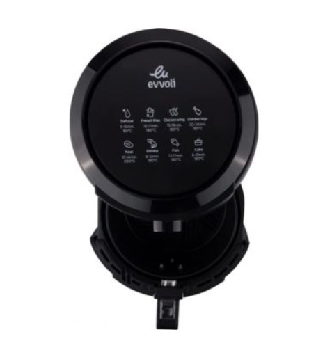 Evvoli 1500W Air Fryer, 4 Liters Capacity, No Pre-Heat Needed, No-Oil Frying, Fast, Crispy and Healthy, Temperature Control, Black | EVKA-AF4001BS - Image 3