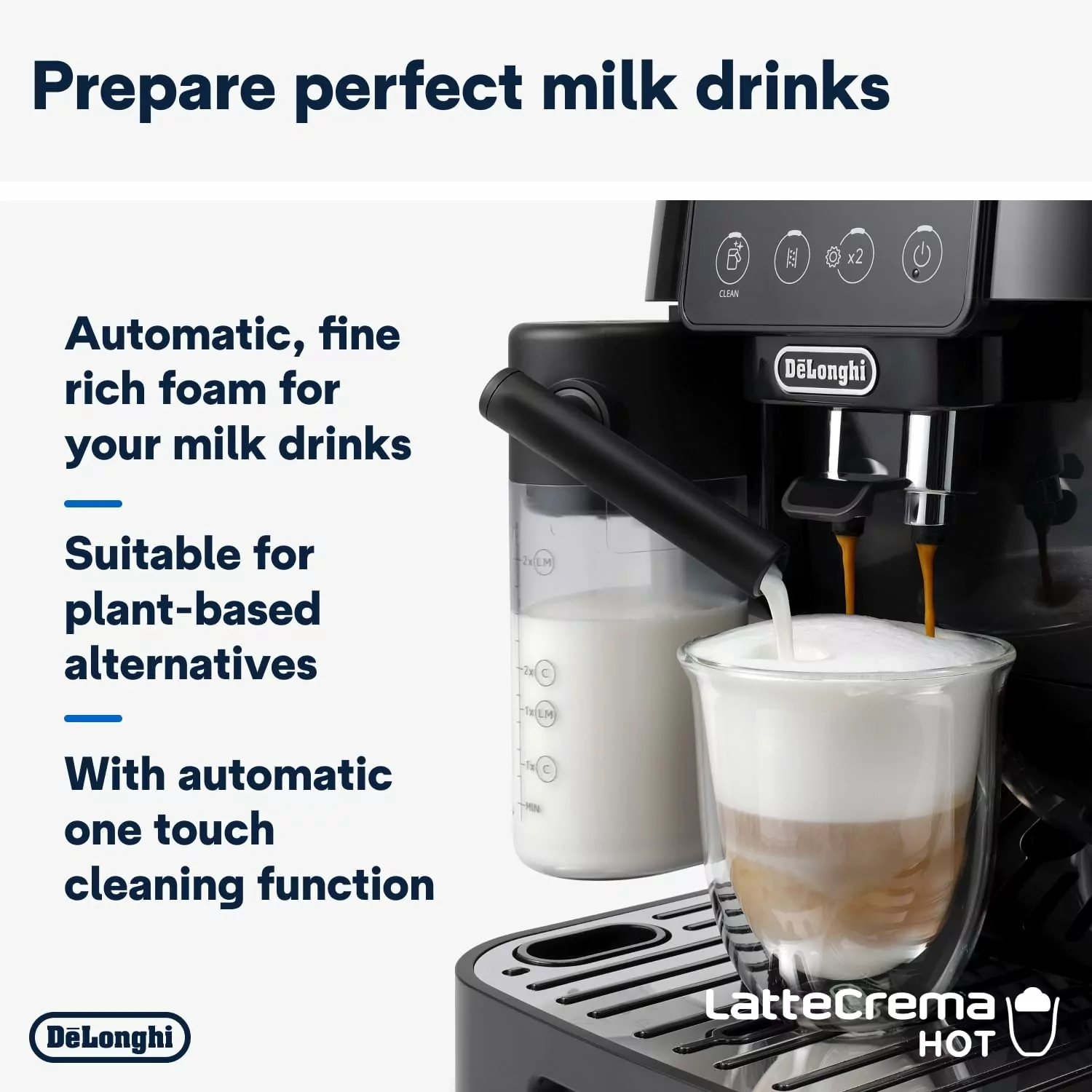 De'Longhi 15-Bar Magnifica Start LatteCrema Automatic Espresso Machine (Model: ECAM220.60.B) - Image 3