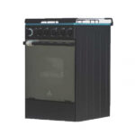 Delta Cookers 50x55cm 3 Gas Burner, 1 Electric Hotplate with Gas Oven & Grill Black DGC31B