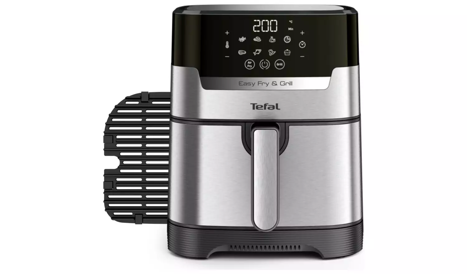 Tefal Easy Fry Precision+ 2-in-1 Digital Air Fryer and Grill 4.2L Capacity 8 Programs inc Dehydrator Stainless Steel EY505D, 1550W - Image 3