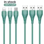 LDNIO LS611 ABS Cables Wires Type C Micro USB Mobile Phone Charger Cables 25W Fast Charging Data Cable
