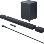 JBL BAR 1000 PRO 7.1.4 Soundbar with 10 in. Wireless Subwoofer Detachable Rear Speakers and 2m 8K Ultra High Speed HDMI Cable