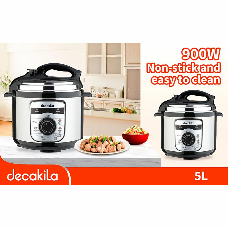 Decakila 5-Litre 900W Electric Pressure Cooker with Non-Stick Pot (Model: KEER039M) - Image 2