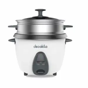 Decakila 1.5-Litre 500W Non-Stick Rice Cooker & Steamer (Model: KEER033W)