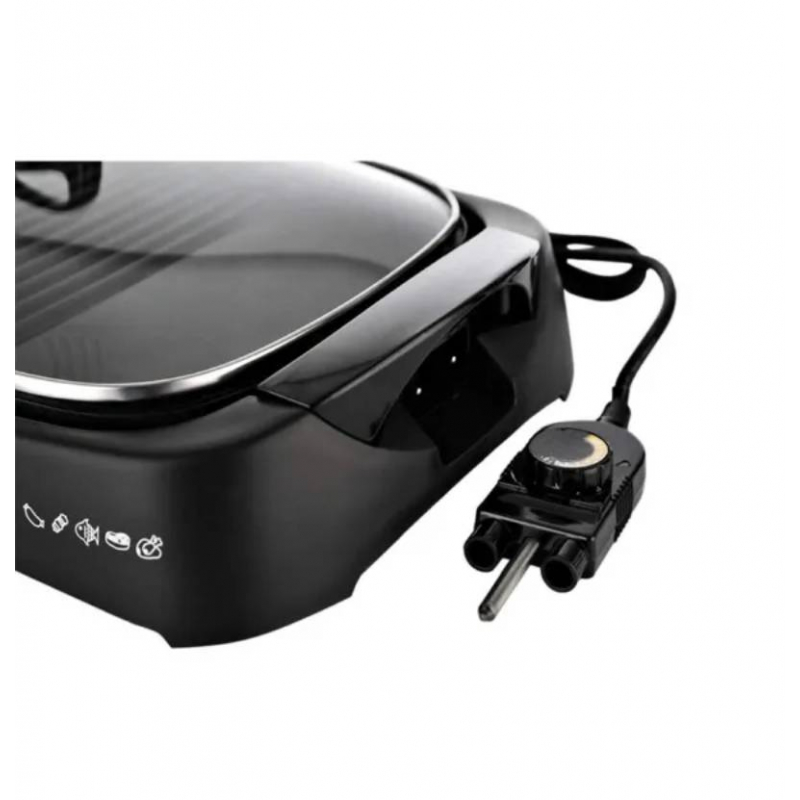 Kenwood 1600W Dual-Zone Electric Health Grill with Glass Lid (Model: HG230) - Image 4