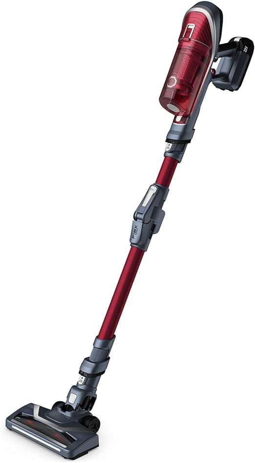 TEFAL X-Force 8.60 Cordless Vacuum Cleaner, Animal Kit, 0.55 Litre, 185 Watts, Grey / Red, TY9679HO - Image 2