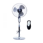 Westpoint 16″ Black Round Base Fan with Remote Control & Timer