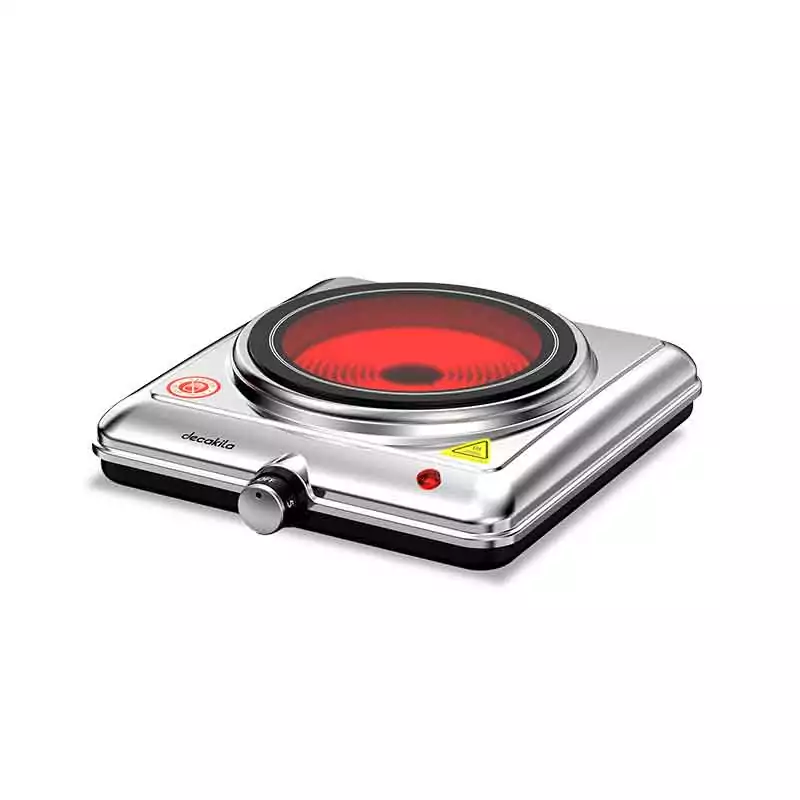 Decakila Single Burner 1200W Stainless Steel Electric Hot Plate (Model: KECC012M)