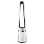 Evvoli Bladeless Pure Cool Fan & Air Purifier With True Hepa Filter And Remote Controlled, Large Size , 12 Speed , Removes Allergens, Pollutants, Dust, Mold, Vocs, Night Light , Low Noise Evpf-50w