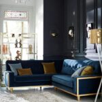 Classic Velvet Sofa Set Blue Colour