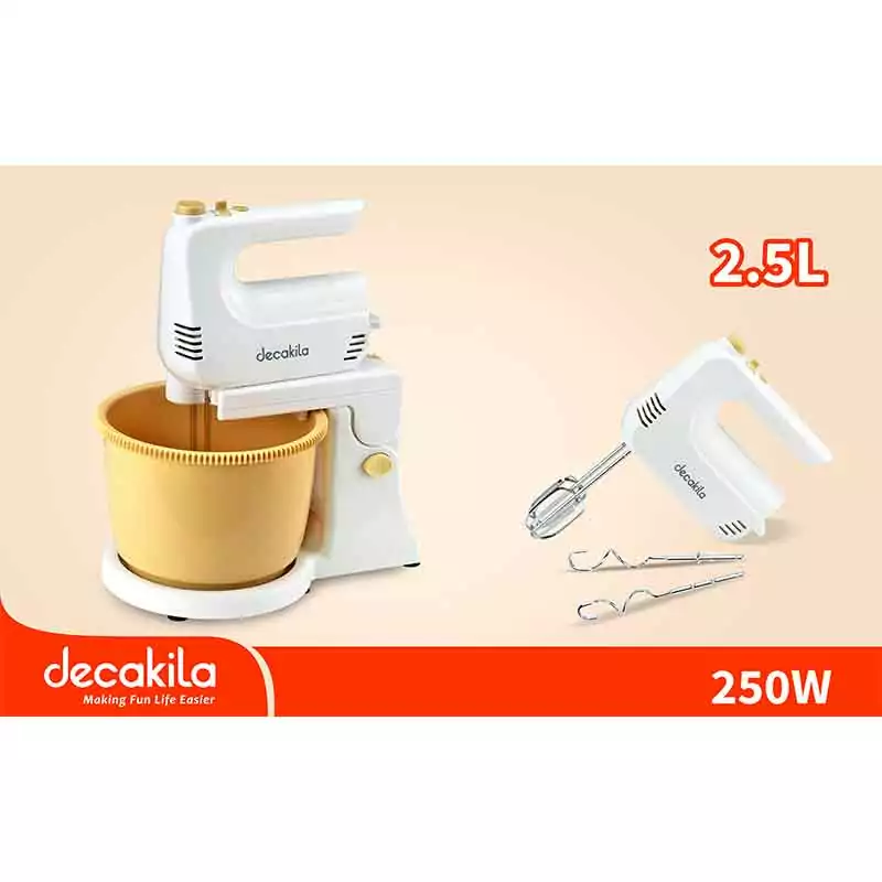 Decakila 2.5-Litre 250W Tilt-Head Stand Mixer with Bowl (Model: KEMX020W) - Image 2