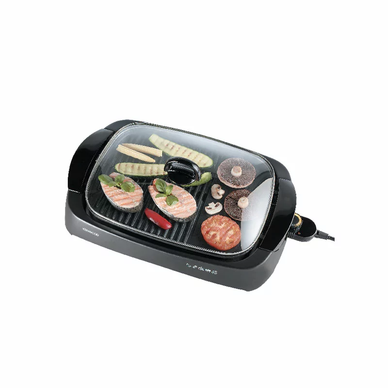 Kenwood 1600W Dual-Zone Electric Health Grill with Glass Lid (Model: HG230) - Image 2