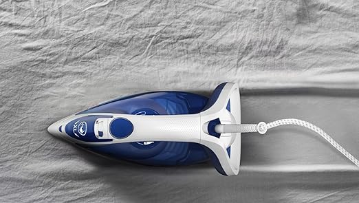 Tefal Easygliss Durilium Airglide Soleplate Steam Iron, 2400 Watts, Blue/White, Fv5715M0 - Image 4