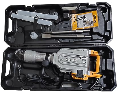 INGCO 1700W 16KG Electric Demolition Breaker PDB17008 with 2 pcs chisel HEX cuck system Impact rate:1400bmp Impact force:45J heavy duty industrial use - Image 3