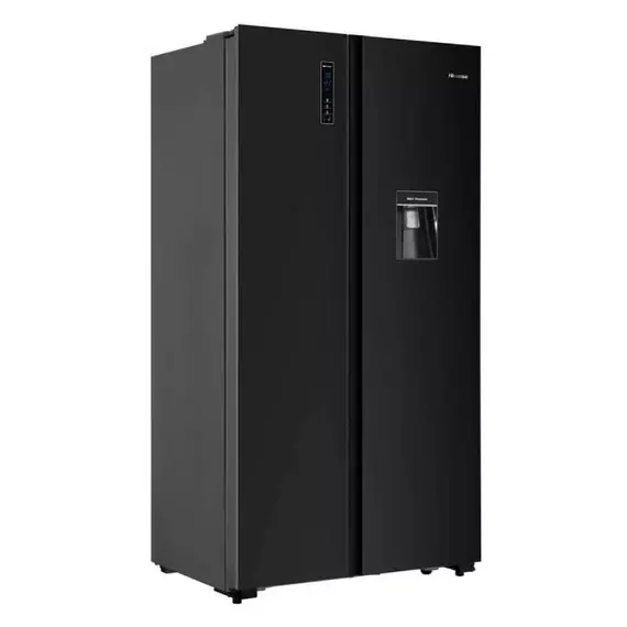 Hisense Refrigerator 504L Side by Side Door, Water Dispenser, LED Touch, Black Glass H670SMIB-WD - Image 2