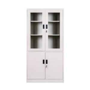 Office cabinet Up glass door down metal door office cupboard