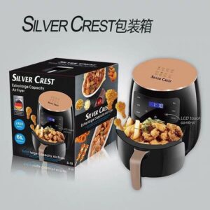SILVER CREST Digital Air Fryer - Black Color, 2400W, 6L