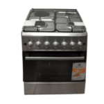 Westpoint Cooker 60x60cm, 3 Gas Burners 1 Electric Plate with Electric Oven Auto Ignition Inox