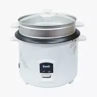 EvoQ Rice Cooker 2.8L Non-Stick Inner Pot with Steamer and Measuring Cup 1000W: ERC-28WH