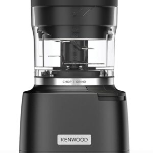 Kenwood Duo Prep CHP80.000BK 2-in-1 Chopper and Grinder with Serrated Quadblades, Compact High Speed Grinder, Non-Slip Base, Dishwasher Safe, 800 W, Black