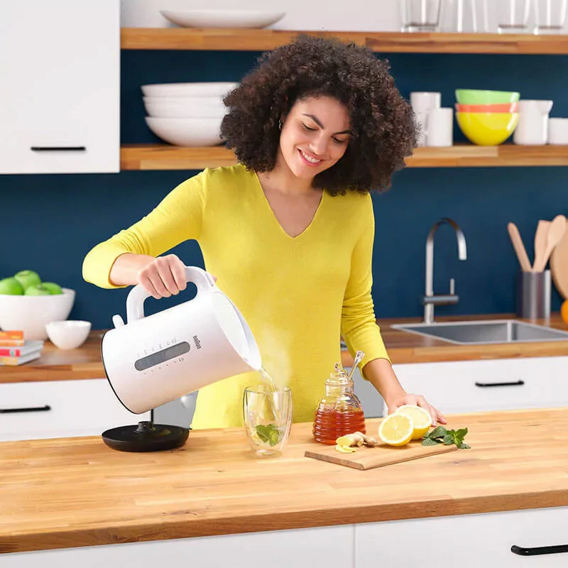 Braun Kettle 1.7L 360° Rotating Base Kettle BPA Free 2200 Power White Automatic Shut-Off - WK101AI-WK1100WH - Image 5
