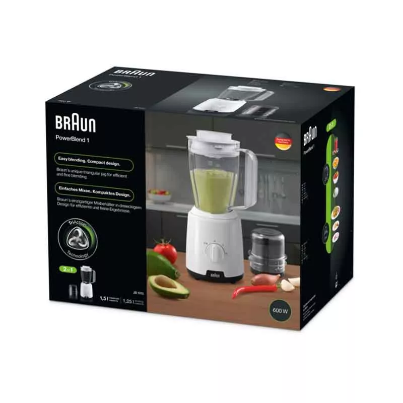 Braun Blender 1.5L Plastic Jug with Dry Grinder 600W JB101AI-1015 - Image 4