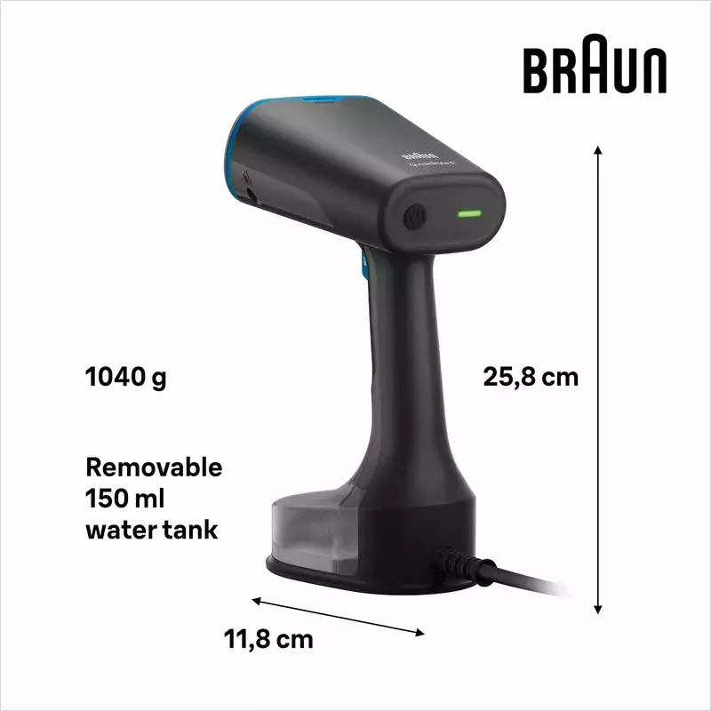 Braun Garment Steamer 150ML Tank Hand Held 1200W - 13850000-GS5031BL - Image 6