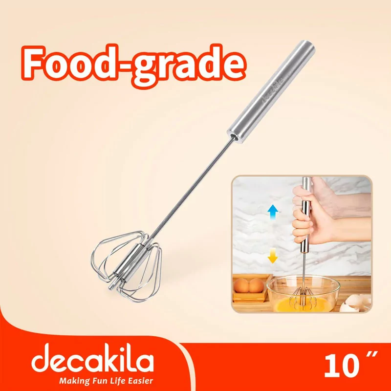 Decakila 10-Inch Stainless Steel Manual Balloon Whisk (Model: KMTT065M) - Image 2