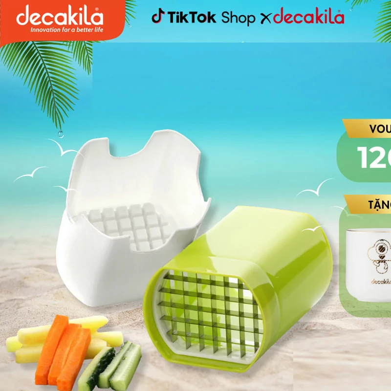 Decakila Manual Stainless Steel Potato & Vegetable Chip Cutter (Model: KMTT085W) - Image 2
