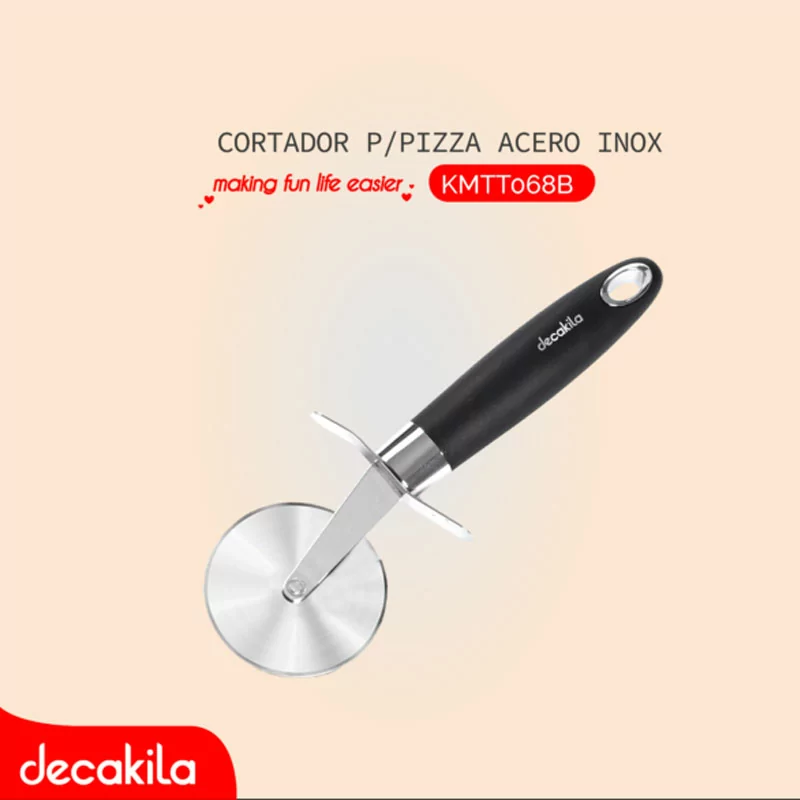 Decakila Stainless Steel Wheel Pizza & Pastry Cutter (Model: KMTT068B) - Image 2