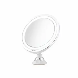 Decakila 5x Magnifying LED Lighted Makeup Mirror with Locking Suction (Model: KMTT062W)