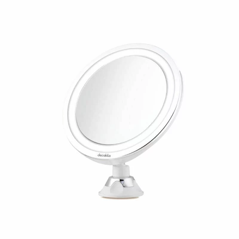 Decakila 5x Magnifying LED Lighted Makeup Mirror with Locking Suction (Model: KMTT062W)