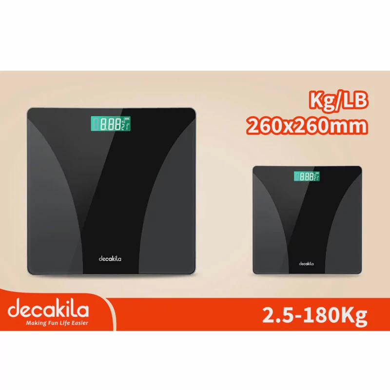 Decakila 180kg Precision Digital Tempered Glass Bathroom Scale (Model: KMTT038W) - Image 2