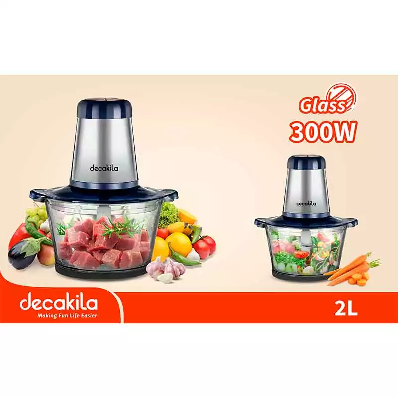 Decakila Chopper 300W 2L 2 Speed Glass - KEMG011B - Image 2