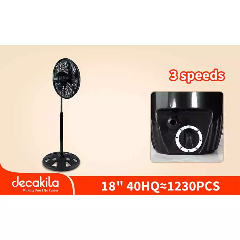 Decakila 18-Inch 60W 5-Blade Adjustable Stand Fan (Model: KEFC009B) - Image 2