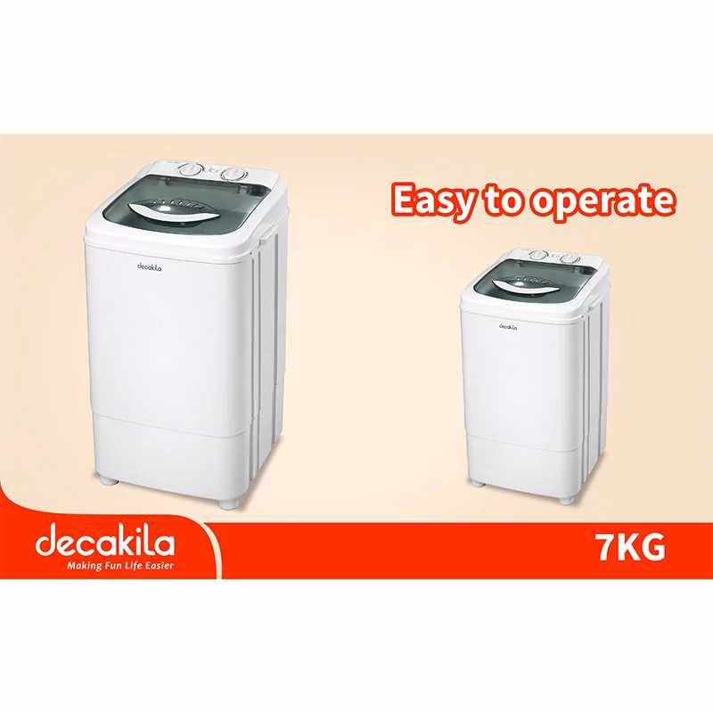 Decakila 7kg Single Tub Semi-Automatic Top Load Washing Machine (Model: KEDM004W) - Image 2