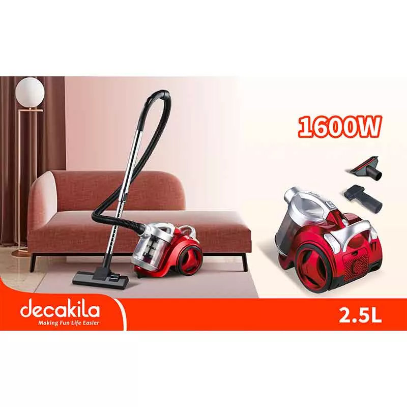 Decakila 2.5-Litre 1600W Multi-Surface Canister Vacuum Cleaner (Model: CEVC003R) - Image 2