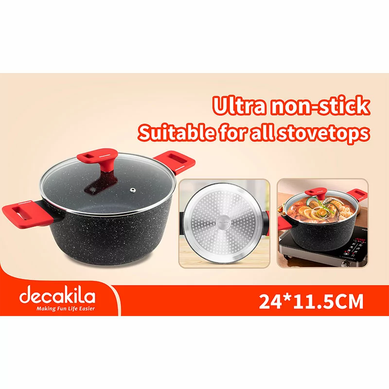 Decakila Casserole 24cm Nonstick Aluminium Coating Forged - KMEP015B - Image 3